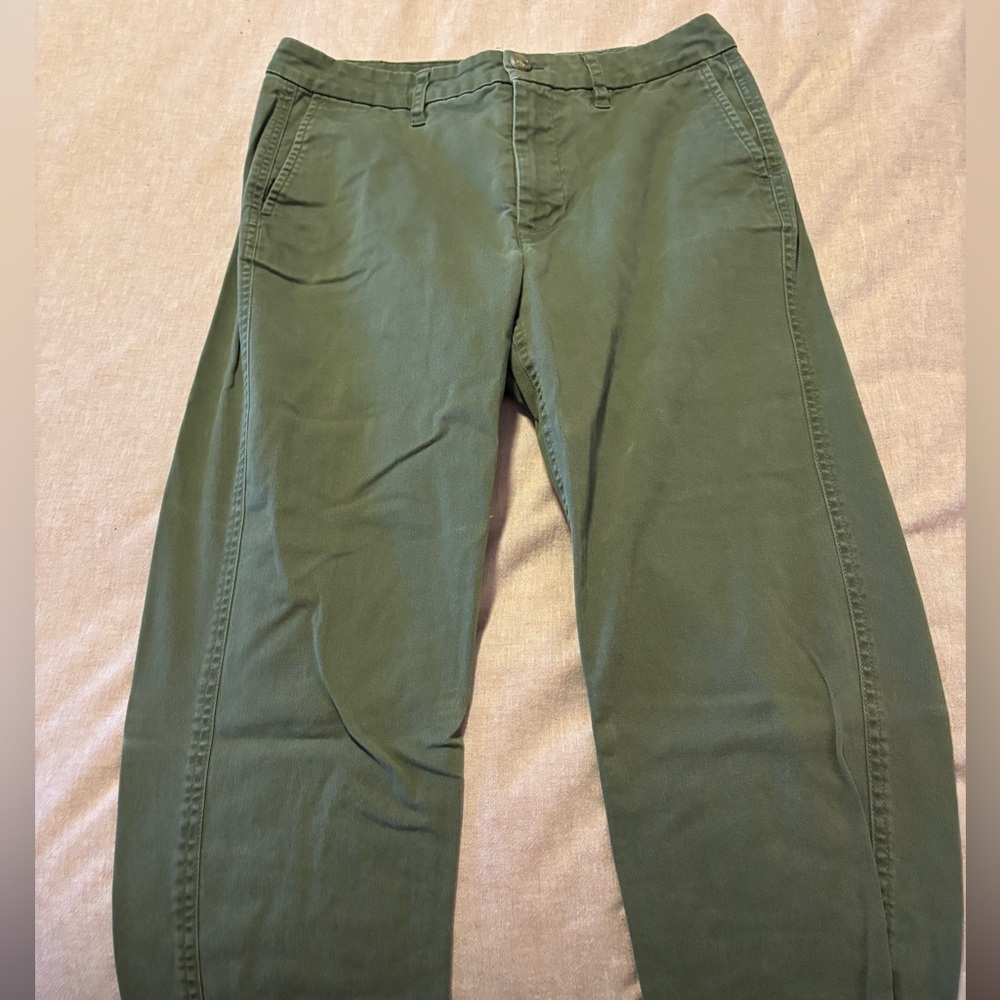 J. Crew Olive Green Straight Leg Chino Pants